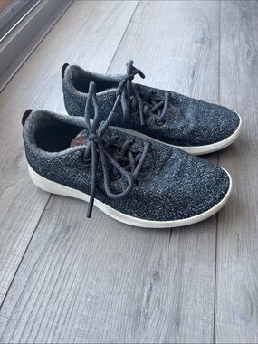 allbirds Women's Charcoal Knit Lace-Up Sneakers with White Sole